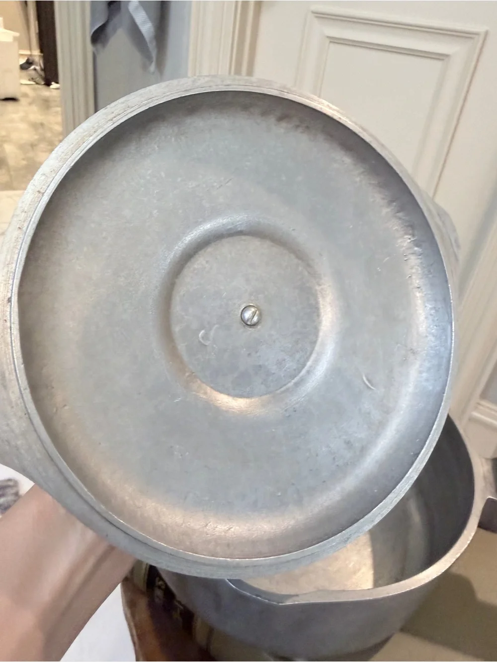 Non-Branded Silver Aluminum Saucepan with Black Handle